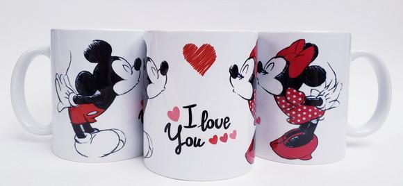 Caneca Dia dos Namorados Minnie e Mickey
