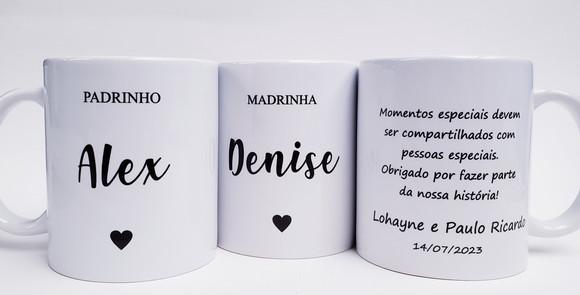 Lembrança Caneca Personalizada Casamento Padrinhos