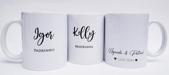 Caneca Personalizada Casamento Padrinhos