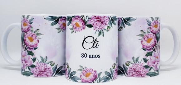 Caneca Personalizada Aniversário 80 Anos