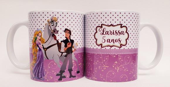 Lembrancinha Caneca Personalizada Rapunzel Enrolados