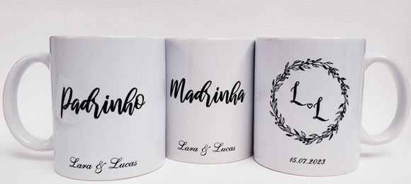 Caneca Personalizada Casamento Padrinhos
