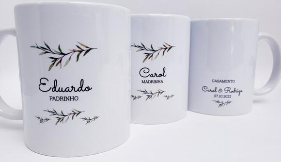 Caneca Personalizada Casamento Padrinhos