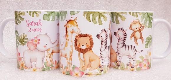 Caneca Personalizada Safari Menina