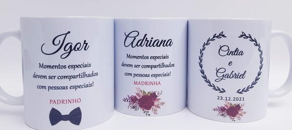 Caneca Personalizada Casamento Padrinhos