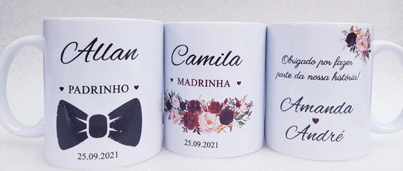 Caneca Personalizada Casamento Padrinhos