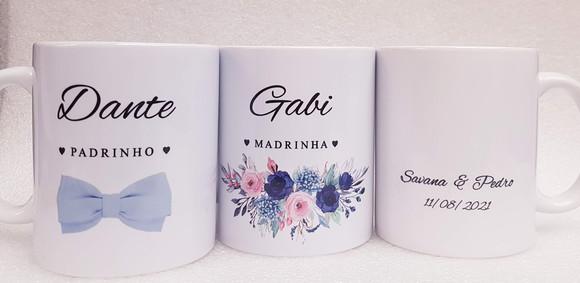 Caneca Casamento Madrinha  Padrinho