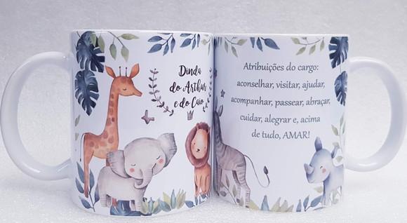 Caneca Personalizada Batizado Safari