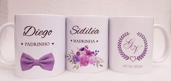 Caneca Personalizada Casamento Padrinhos