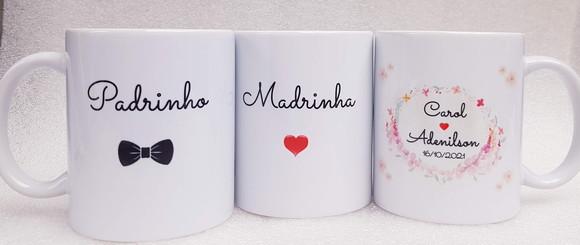 Caneca Personalizada Casamento Padrinhos