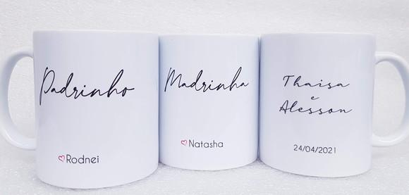 Caneca Personalizada Casamento Padrinhos