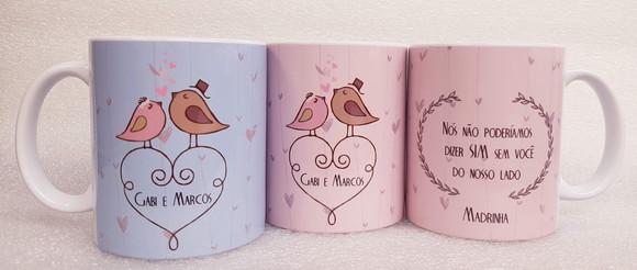 Caneca Casamento Padrinhos