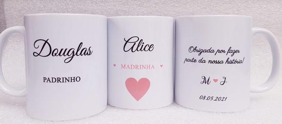 Caneca Personalizada Casamento Padrinhos