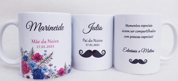 Caneca Personalizada Casamento Padrinhos
