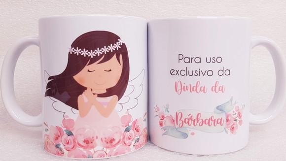 Caneca Personalizada Batizado Anjinha