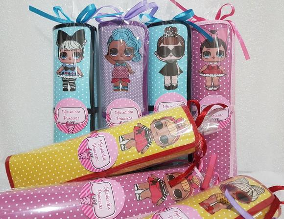 Lembrancinha Mini Lousa de Tecido Lol