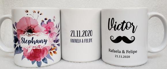 Caneca Personalizada Casamento Padrinhos