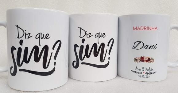 Caneca Personalizada Casamento Padrinhos
