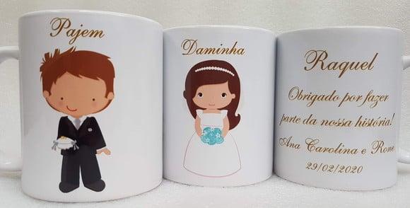 Caneca Personalizada Daminha e Pajem