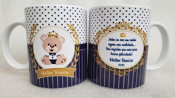 Caneca Personalizada Cha de Bebe Ursinho