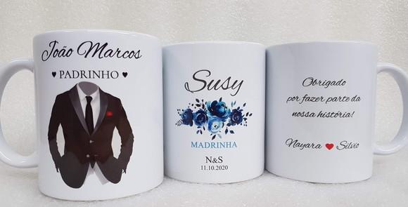 Caneca Personalizada Casamento Padrinhos
