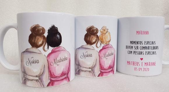 Caneca Personalizada Casamento Madrinha