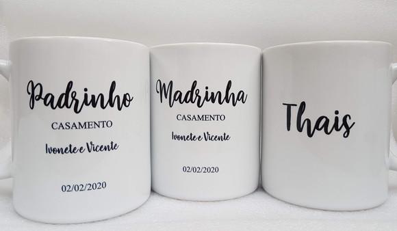 Caneca Personalizada Casamento Padrinhos