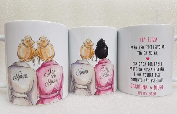 Caneca Personalizada Casamento Madrinhas