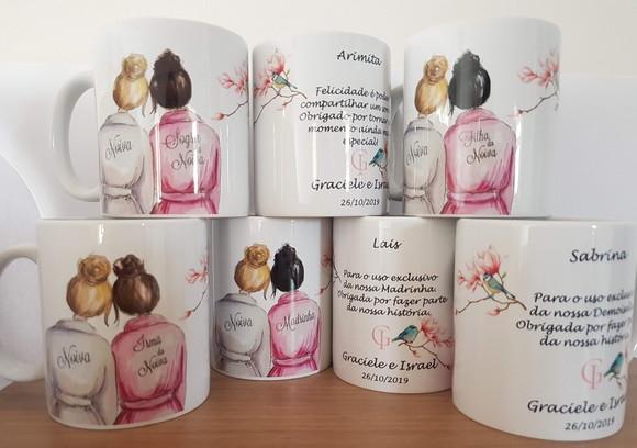 Caneca Personalizada Casamento Madrinhas