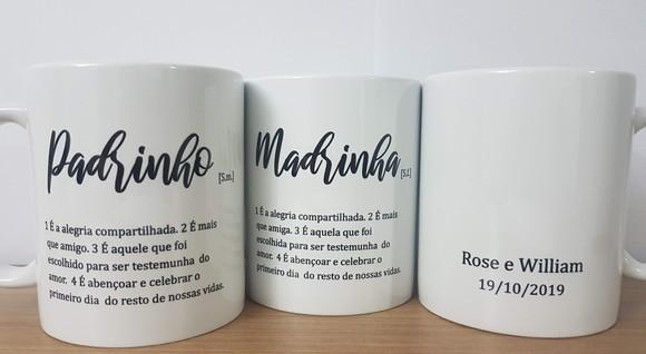 Caneca Personalizada Casamento Padrinhos