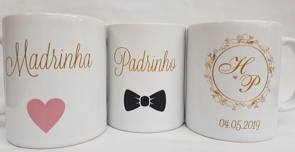 Caneca Personalizada Casamento Padrinhos
