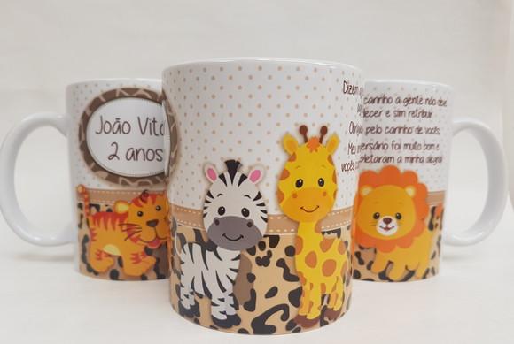 Caneca Personalizada Amiguinhos Safári