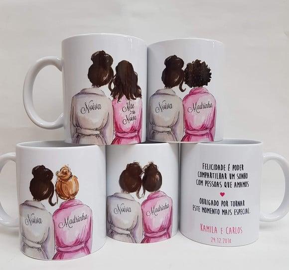 Caneca Personalizada Casamento Madrinhas