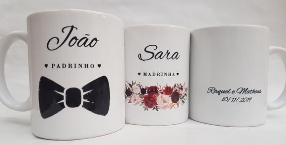 Caneca Personalizada Casamento Padrinhos