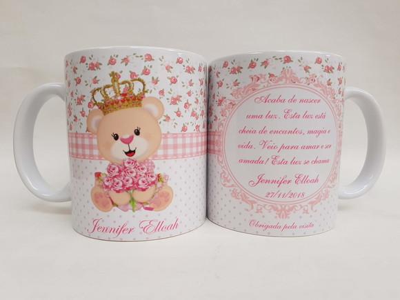 Lembrancinha Caneca Personalizada Maternidade Ursinha