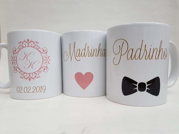 Caneca Personalizada Casamento Padrinhos