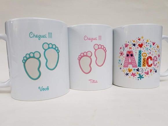 Lembrancinha caneca personalizada maternidade