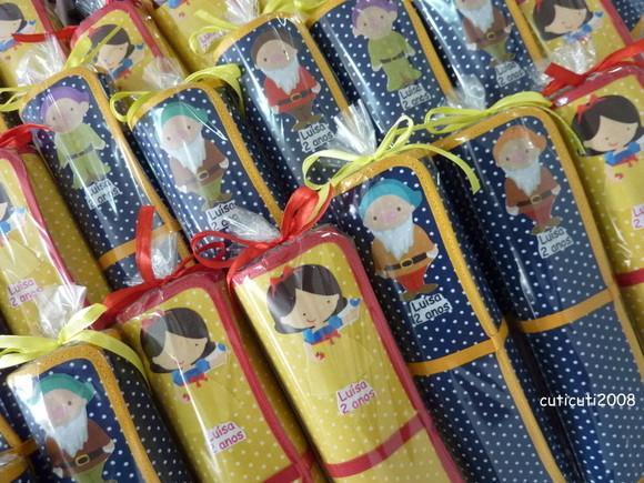 Mini Lousa de Tecido Branca de Neve e Sete Anões