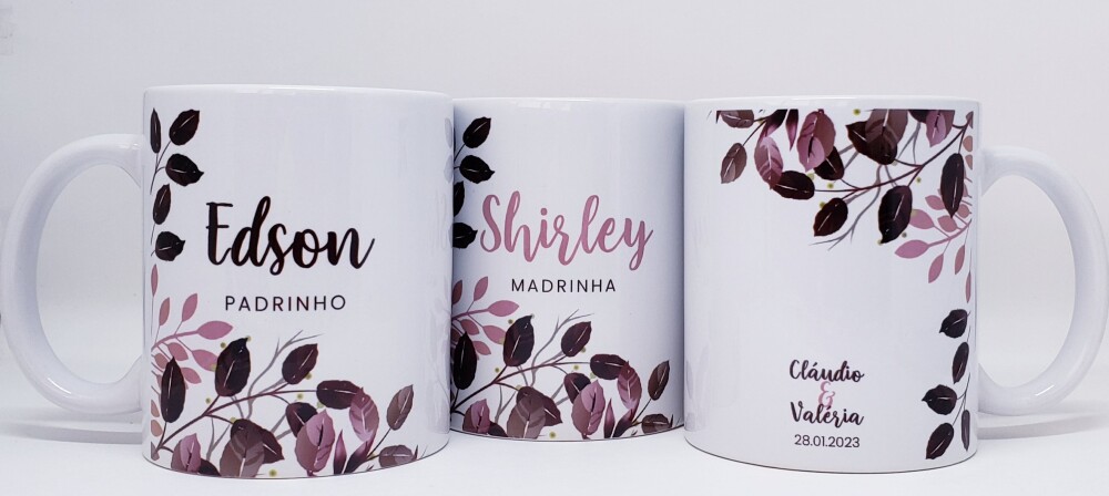 Caneca Personalizada Casamento Padrinhos