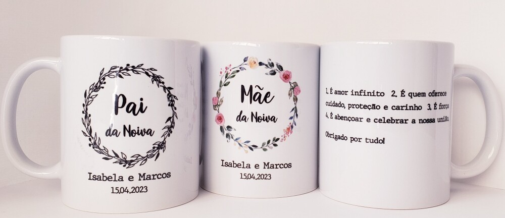 Caneca Personalizada Casamento Pais
