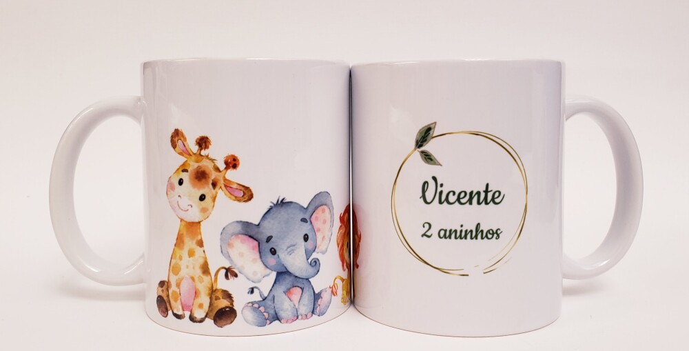 Caneca Personalizada Aniversário Safari