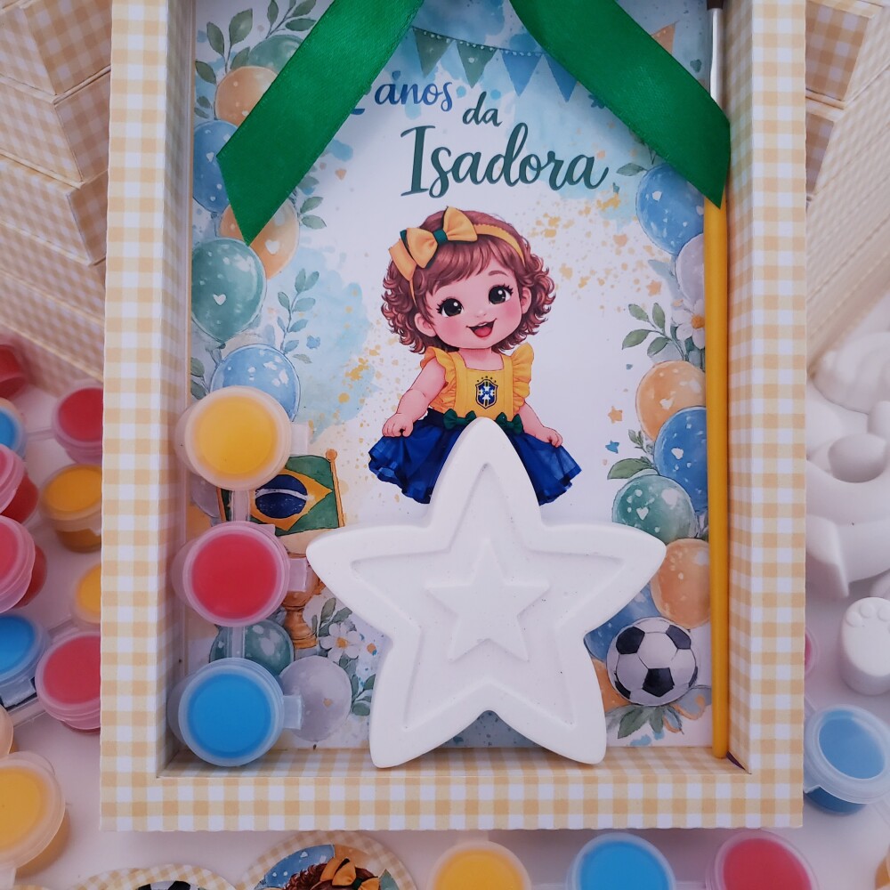 Lembrancinha Aniversário Kit Pintura Gesso COPA