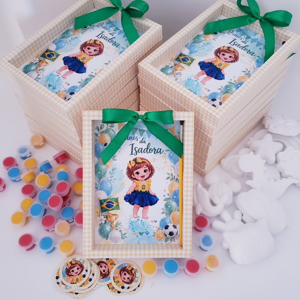 Lembrancinha Aniversário Kit Pintura Gesso COPA