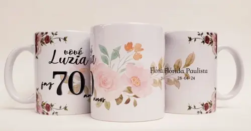 Caneca Personalizada Aniversaio 70 Anos