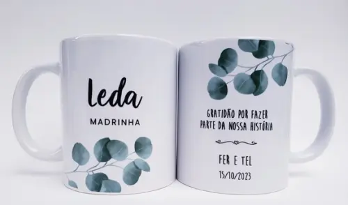 Caneca Personalizada Casamento Padrinhos