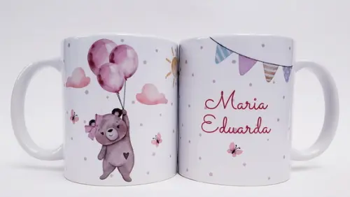 Lembrancinha Caneca Personalizada Ursinha