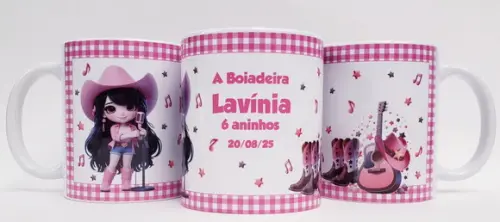 Lembrancinha Caneca Personalizada Aniversario Boiadeira