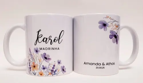 Lembrancinha Caneca Personalizada Casamento Padrinhos