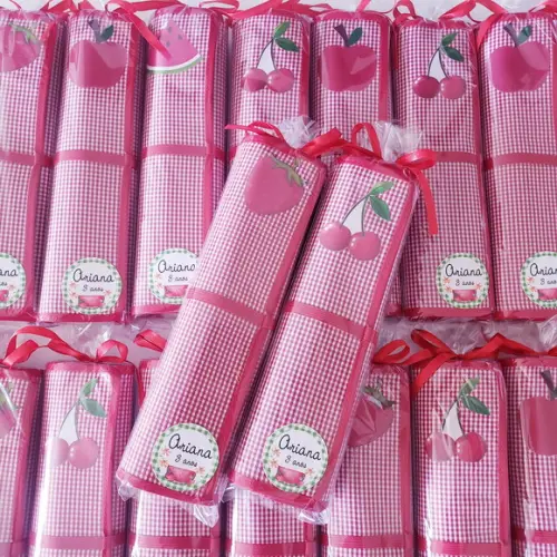 Lembrancinha Mini Lousa de Tecido Picnic