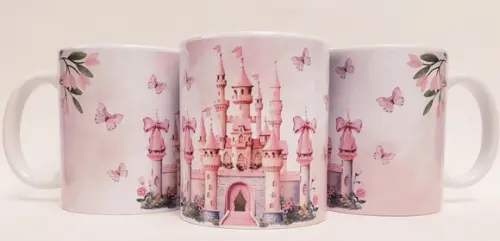 Lembrancinha Caneca Personalizada Castelo Princesas